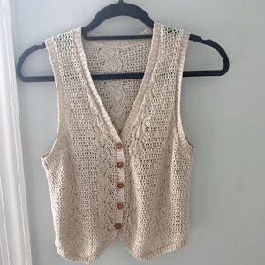 Vintage crocheted vest